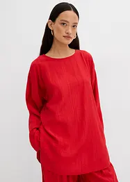 Oversized blustunika av krinklad viskos med struktureffekt, bonprix