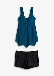 Lång tankini med sicksackkant nedtill (2 delar), bonprix