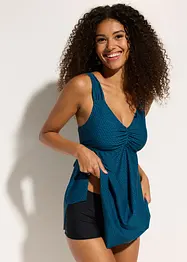 Lång tankini med sicksackkant nedtill (2 delar), bonprix