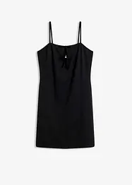 Miniklänning med detalj i skinnimitation, bonprix