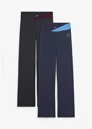 Stretchig sportbyxa med bomull (2-pack), bonprix