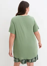 Lång topp i viskosmix, bonprix