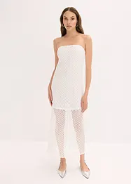 Off shoulder-klänning med spets, bonprix