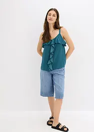 Linne i glansig satin, bonprix