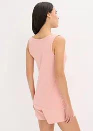 Pyjamas i mjukt, ribbat material, med shorts, bonprix