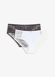 Hipstertrosa med spets (2-pack), bonprix