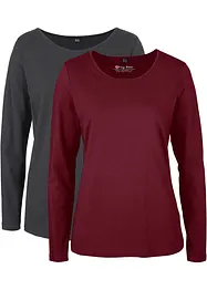 Långärmad topp (2-pack), bonprix