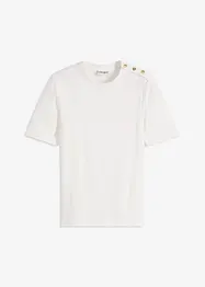 Ribbstickad topp av mjuk viskosmix, bonprix