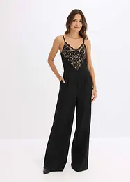 Jerseyjumpsuit med spets, bonprix