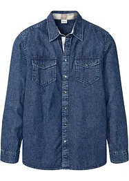Jeansskjorta i ren bomull, bonprix