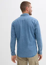 Jeansskjorta i ren bomull, bonprix