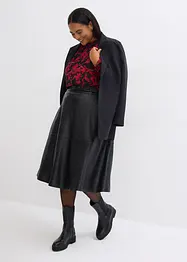 Chiffongblus med smockade detaljer, bonprix