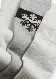 Termoknästrumpor med mjukt innerfoder och ekologisk bomull (3-pack), bonprix