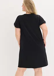 Trikåklänning med chiffongärmar, bonprix