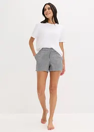 Oversizepyjamas med shorts i vävt material, bonprix