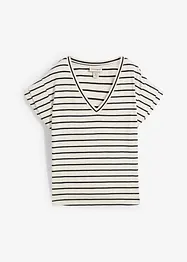 Randig topp med volangärmar, bonprix