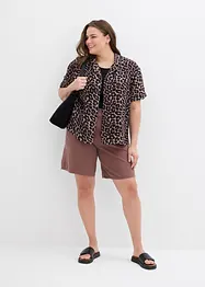 Dra på-shorts i finstickat material, bonprix