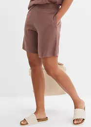 Dra på-shorts i finstickat material, bonprix