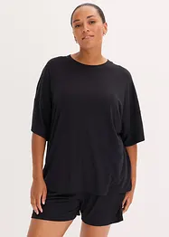 Oversizepyjamas med shorts av mjuk modal, bonprix
