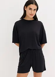 Oversizepyjamas med shorts av mjuk modal, bonprix