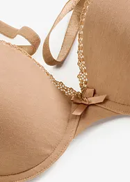 BH med formpressade kupor, bygel och ekologisk bomull, bonprix