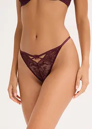 Stringtrosa med fint broderi, bonprix