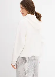 Hoodie av lätt glansig viskosmix, bonprix