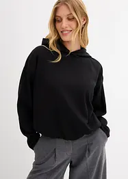 Hoodie av lätt glansig viskosmix, bonprix