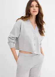 Sweatjacka av lätt glansig viskosmix, bonprix