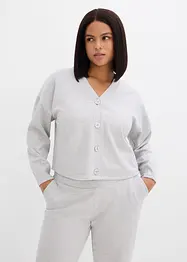 Sweatjacka av lätt glansig viskosmix, bonprix