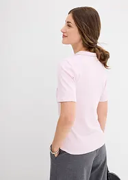 Ribbstickad pikétröja, bonprix