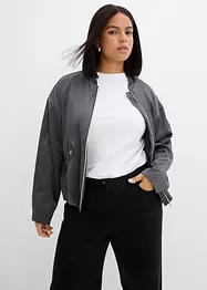 Blusjacka av glansig, mjuk viskosmix, bonprix