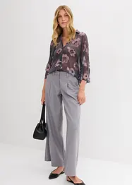 Blus i oversizemodell av luftig chiffong, bonprix