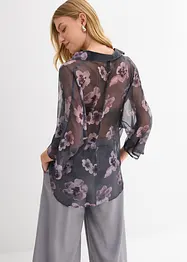 Blus i oversizemodell av luftig chiffong, bonprix
