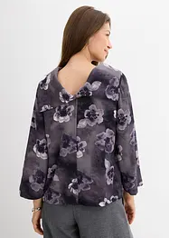 Blus i kräppat material med struktur, bonprix