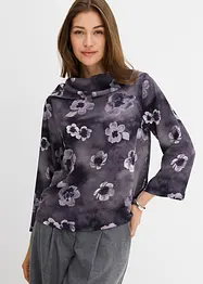Blus i kräppat material med struktur, bonprix