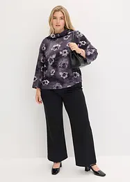 Blus i kräppat material med struktur, bonprix