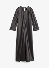 Klänning av glansig satin, bonprix