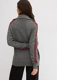 Stickad kofta av mjuk yllemix, bonprix