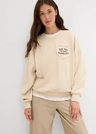 Oversizesweatshirt i mjuk bomullsmix, bonprix