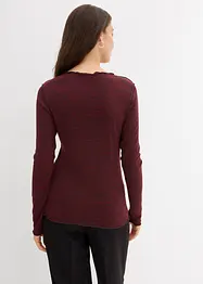Långärmad topp av mjuk viskosmix, bonprix