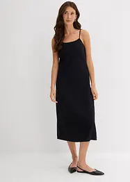 Flanellklänning med axelband, av bomull, bonprix