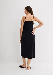 Flanellklänning med axelband, av bomull, bonprix