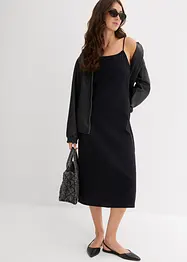 Flanellklänning med axelband, av bomull, bonprix