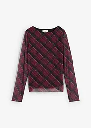 Långärmad topp av tunn mesh, bonprix