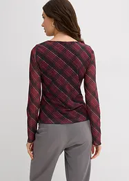 Långärmad topp av tunn mesh, bonprix