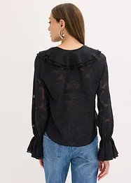 Lätt transparent chiffongblus, bonprix