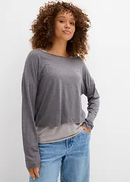 Linne och långärmad topp av jersey (2 delar), bonprix