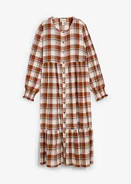 Mellanlång flanellklänning, bonprix