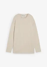 Lång sweatshirt med stickad look, bonprix